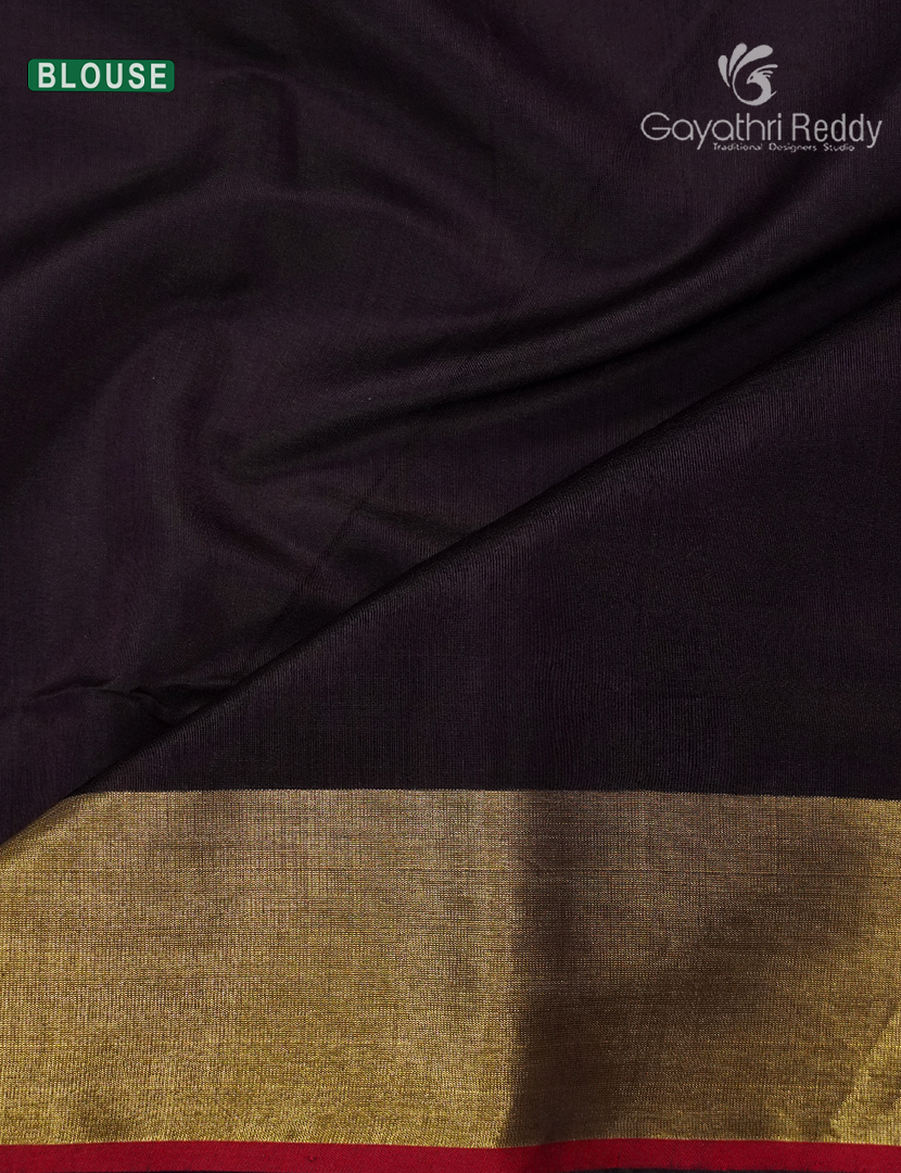 Pure Chanderi Sico Saree in Deep Snuff