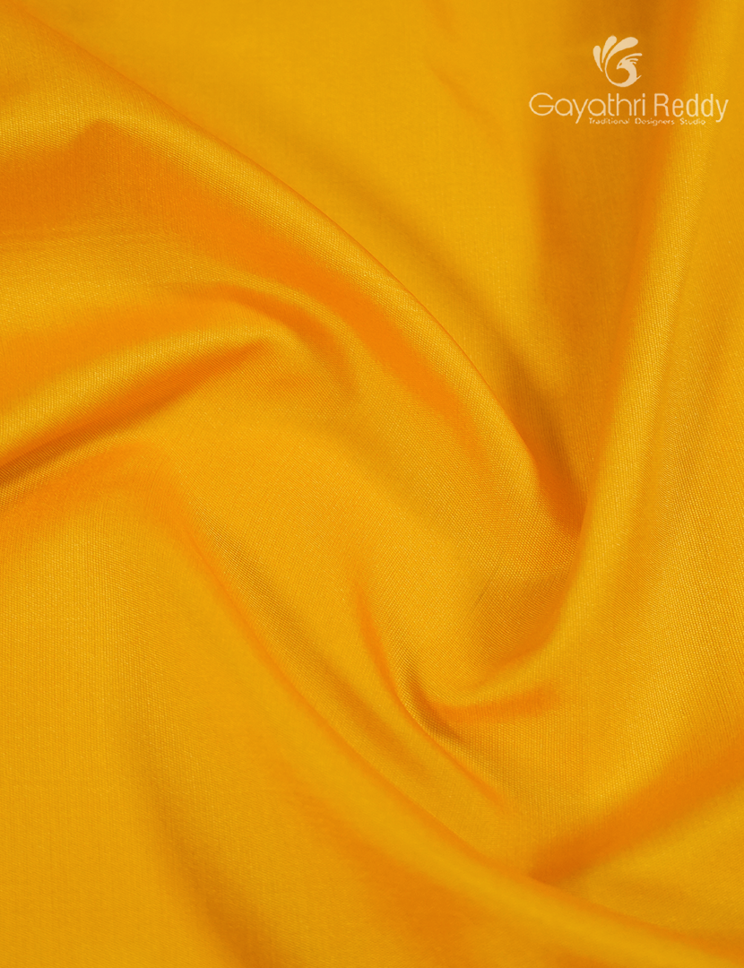 Semi Kanchipuran Silk Saree in Yellow and  Rani Pink