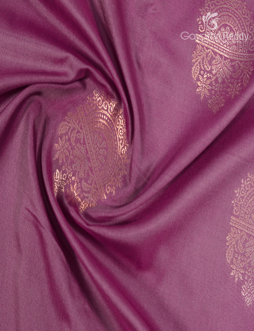 Semi Kanchipuram Art Silk Saree in Onion Pink