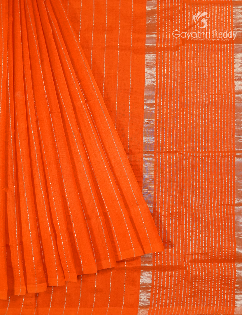 Pure Arani Sico Saree in Orange