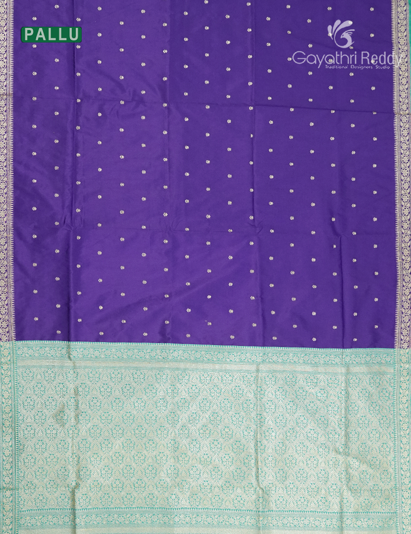 Semi Katan Silk Saree in Purple
