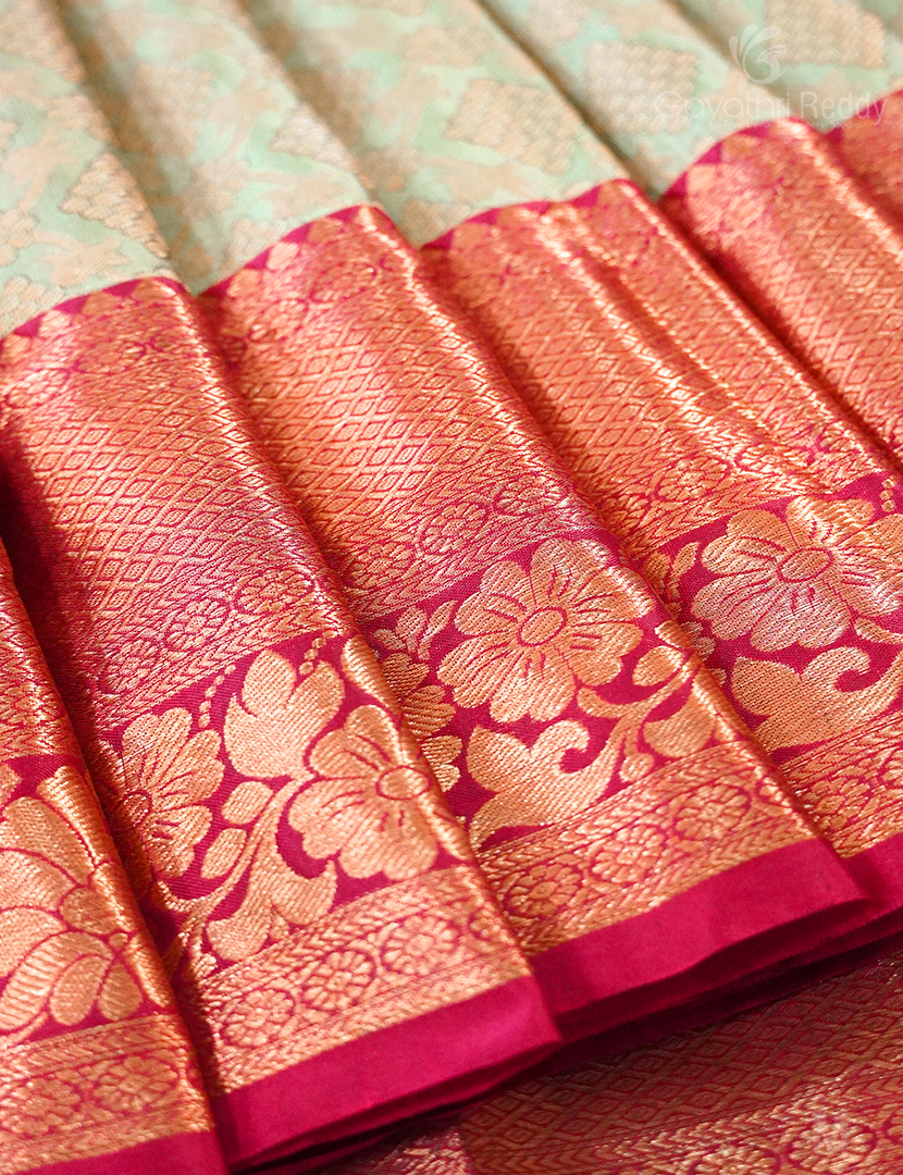 KANCHI PATTU HALF MIX SAREE-KP7599
