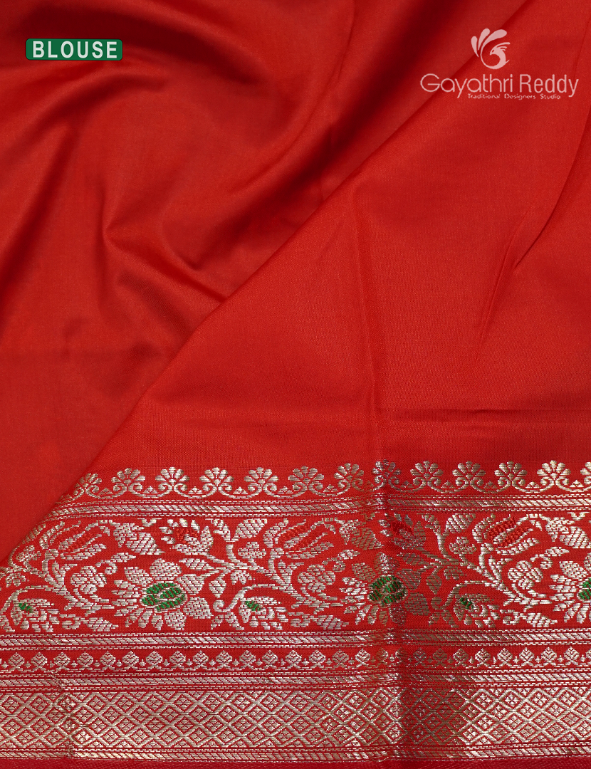Semi Banaras Katan Silk Saree in Violet