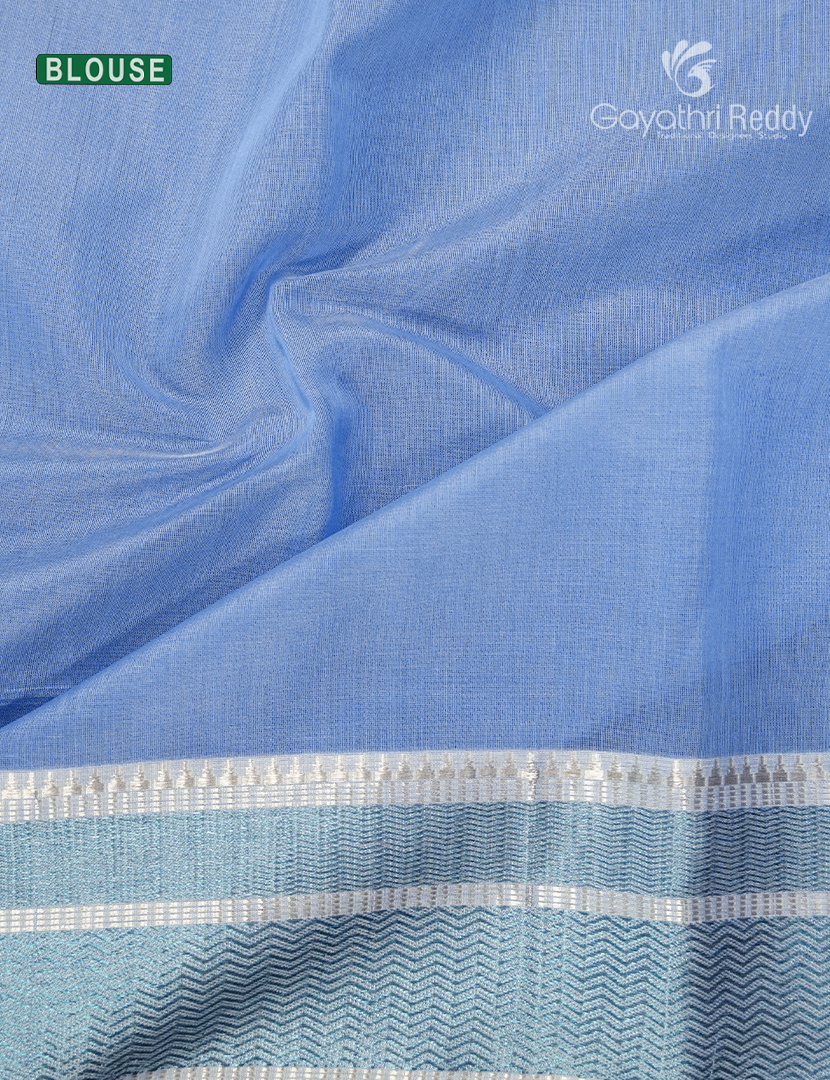 Pure Chanderi Sico Saree in Powder Blue
