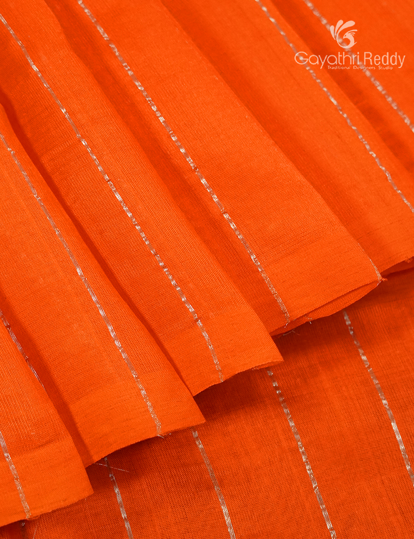 Pure Arani Sico Saree in Orange