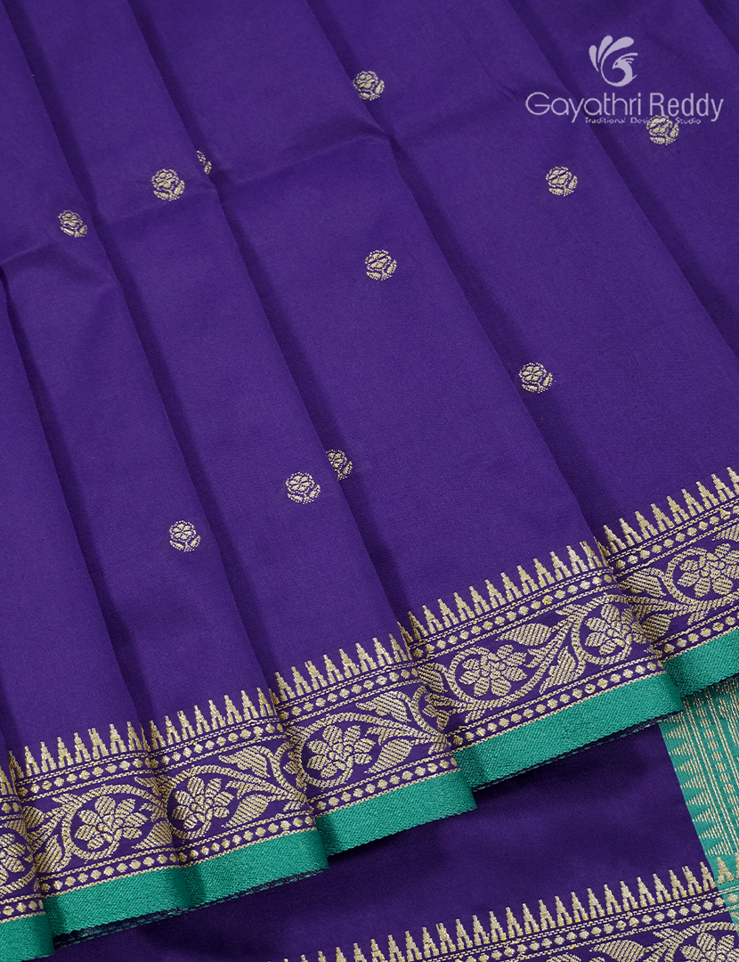 Semi Katan Silk Saree in Purple