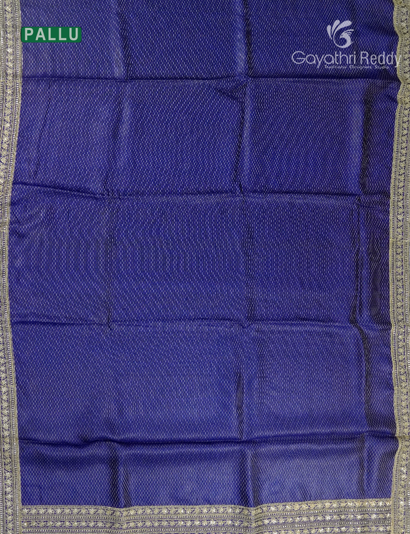 Pure Desi Tussar Fancy Saree in Royal Blue