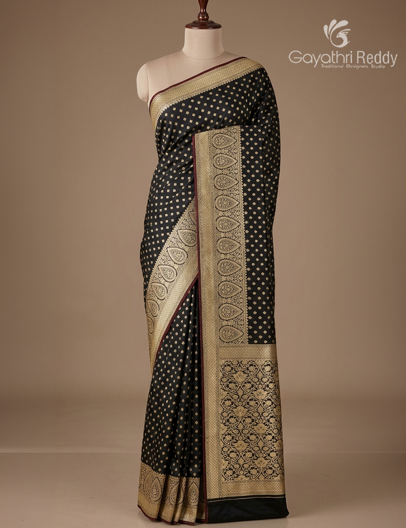 Banaras Georgette Saree in Black