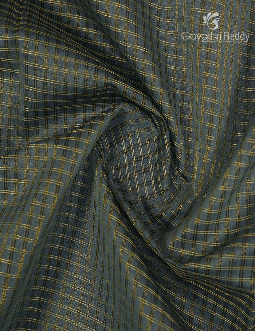 Semi Ikat Silk Saree in Grey