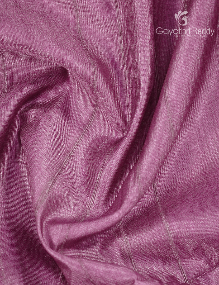 Semi Tussar Saree in Onion Pink and Ash Grey