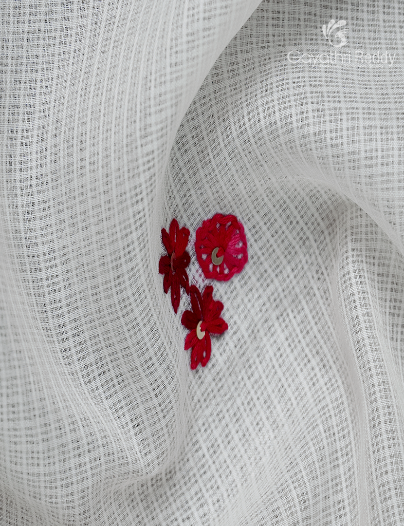 Kota Fancy Saree in Off-White