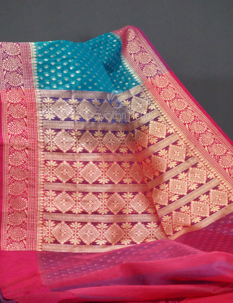 Shop Yellow Georgette Banarasi Silk Saree with Zari Border Online – Pure  Elegance