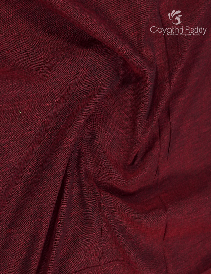 Jamdani Cotton Saree in Maroon
