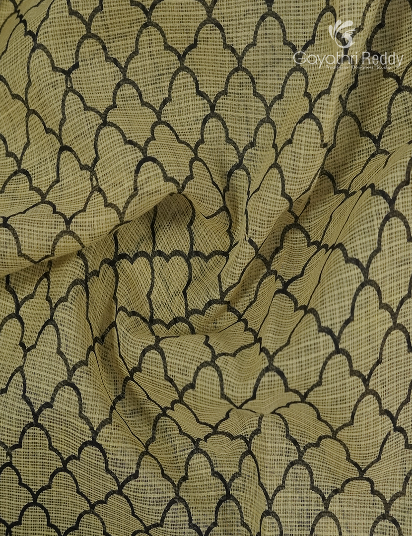 Premium Quality Cotton Kota Saree in Beige and Deep Violet