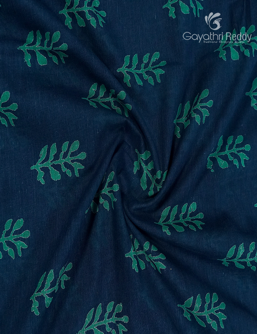 Vidharbha Cotton Saree in Indigo Blue