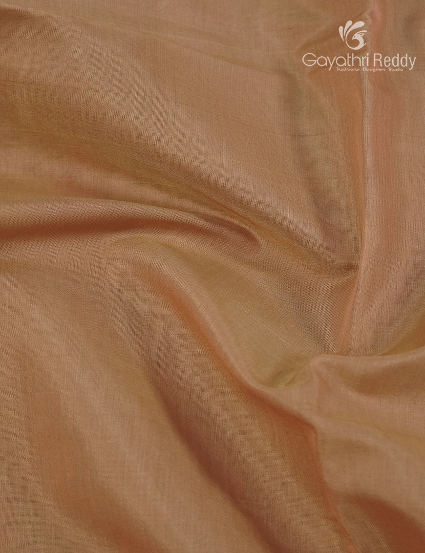Pure Kanchipuram Sico Saree in Pastel Beige and Red