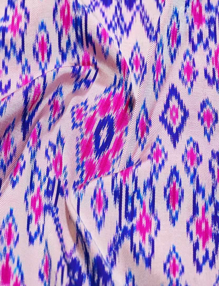 PURE TWILL IKKAT PATTU-IP720