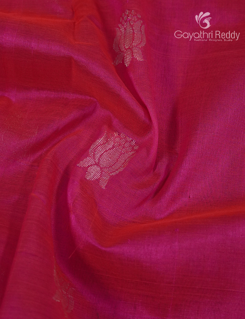 Pure Arani Sico Saree in Lotus Pink and Mango Green