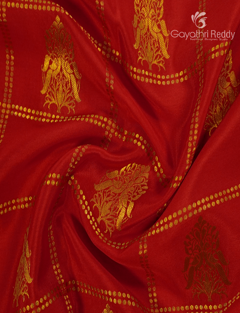 Pure Mysore Silk Saree in Red