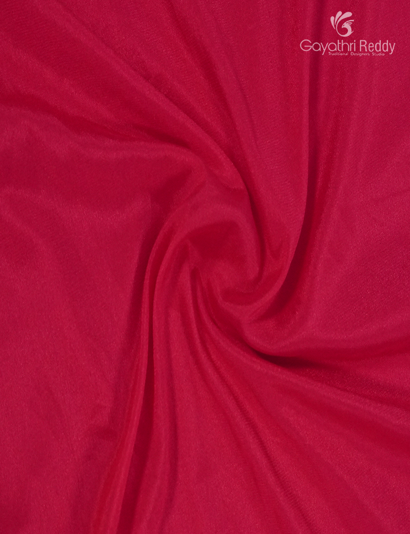 Semi Mysore Crepe Saree in Rani Pink