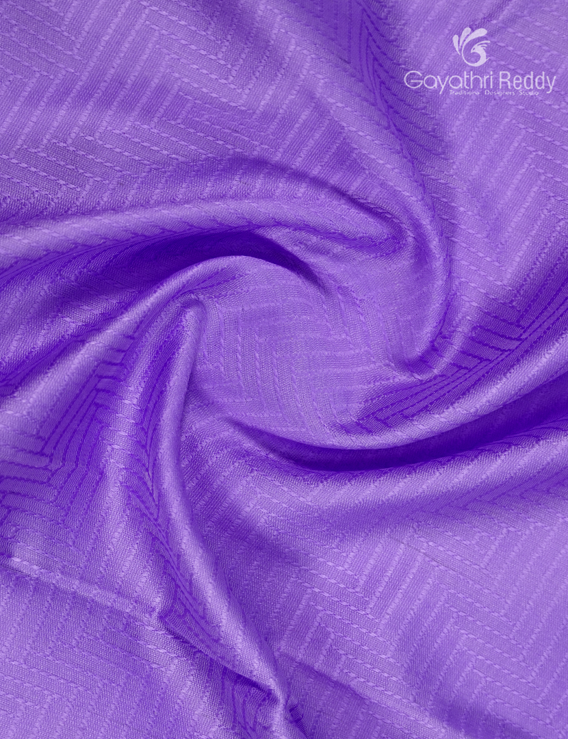 Semi Katan Silk Saree in Lavender and Red