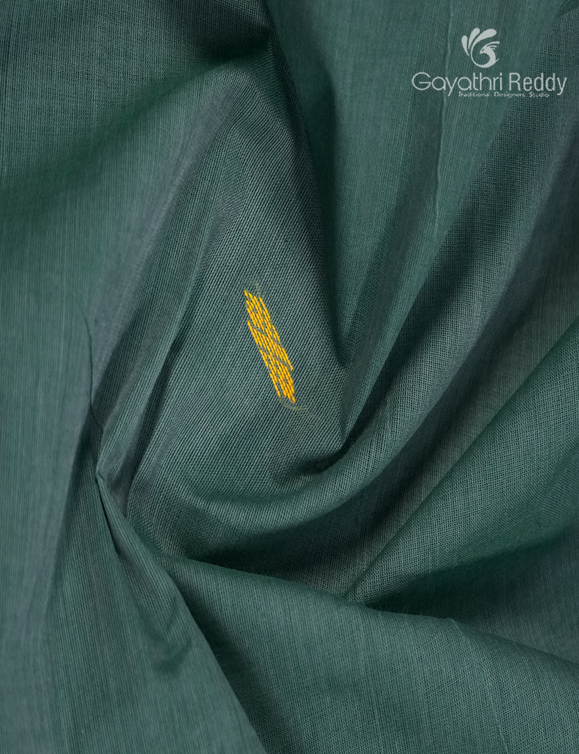 Pure Handloom Cotton Saree in Elephant Grey
