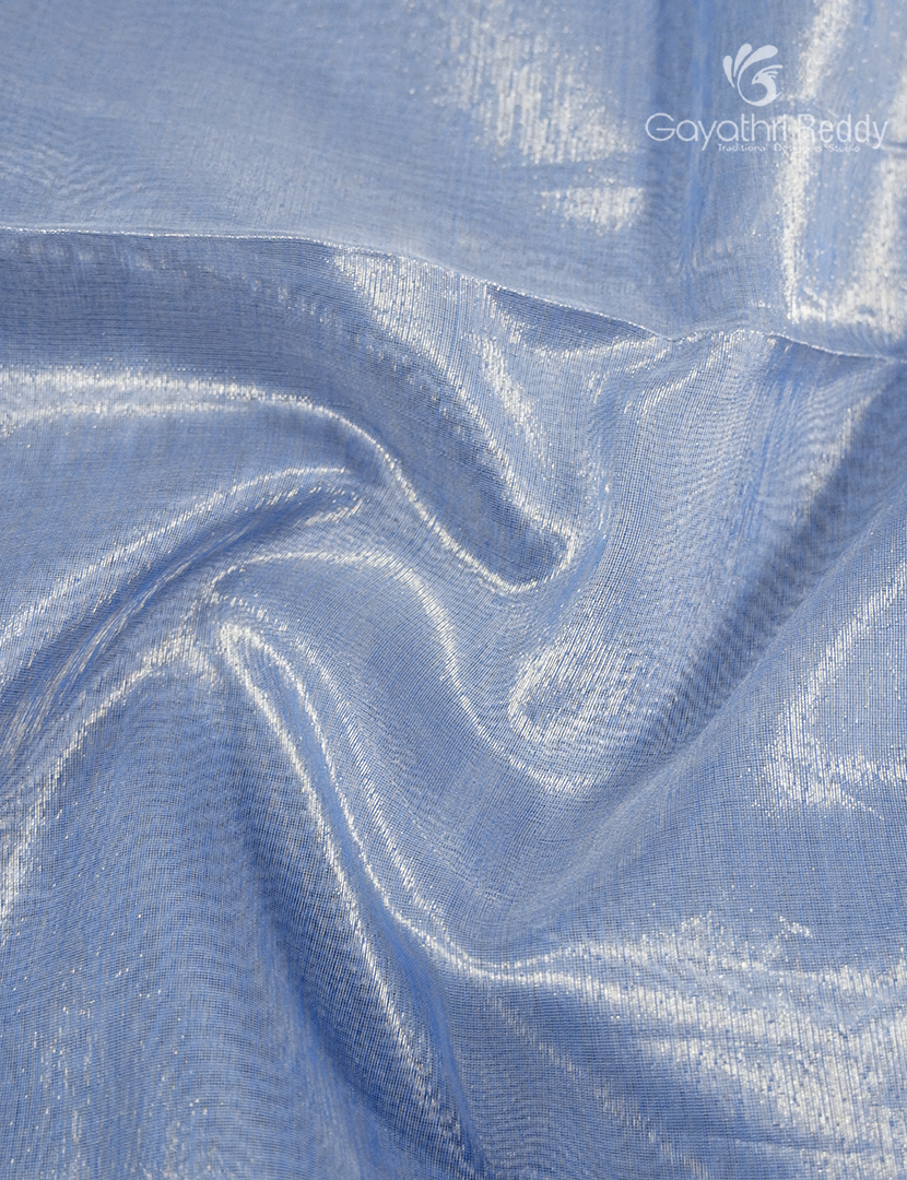 Pure Chanderi Sico Saree in Powder Blue