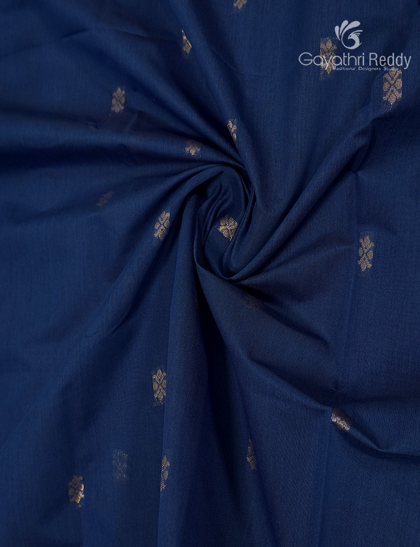 Kanchipuram Sico Saree in Blue and Brown