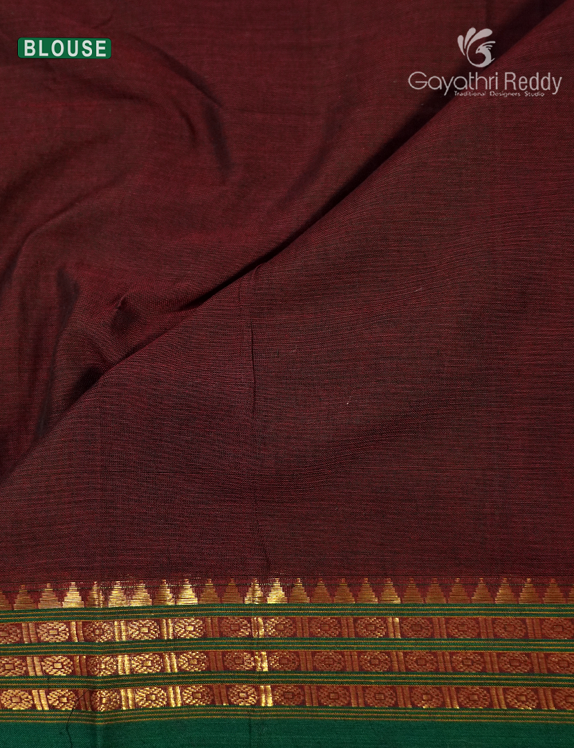 Pure Narayanpet Cotton Saree in Maroon