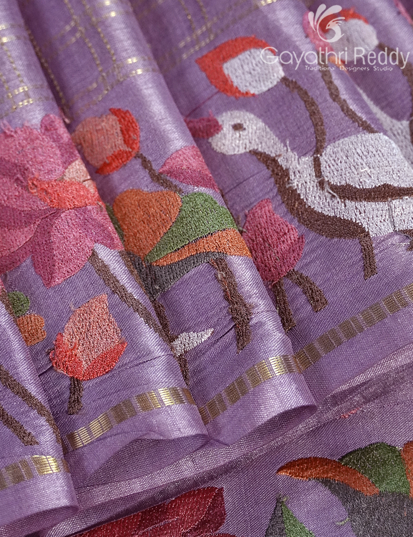 KHADI SILK WORK SAREE-KSW43