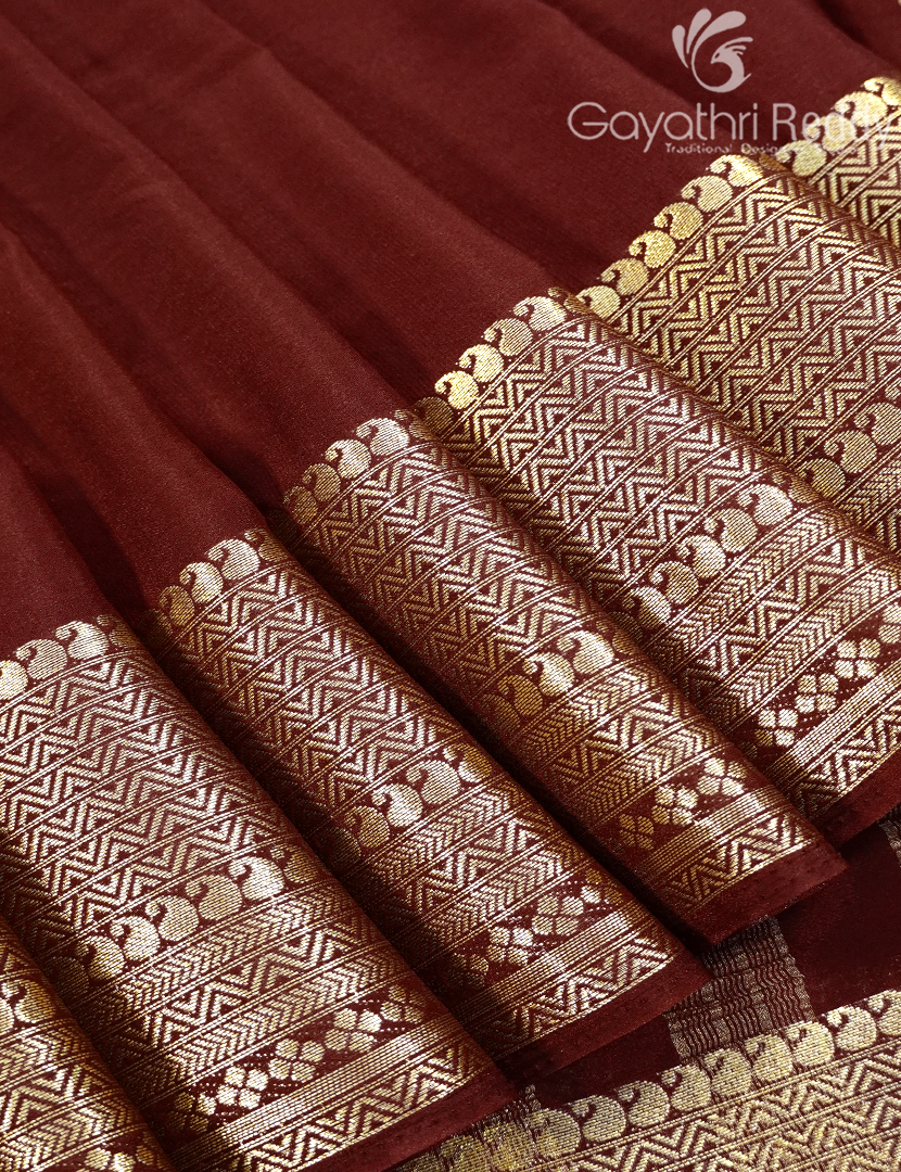 SEMI MYSORE CREPE SAREE-SMC399