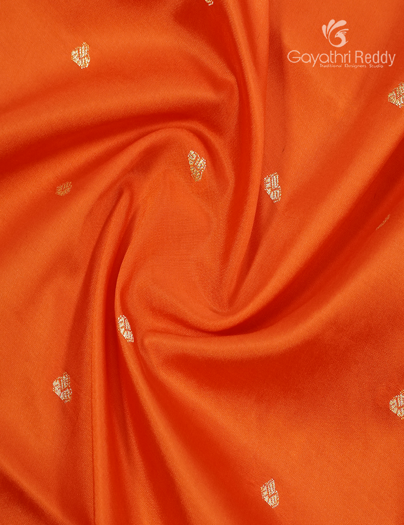 Semi Katan Silk Saree in Orange