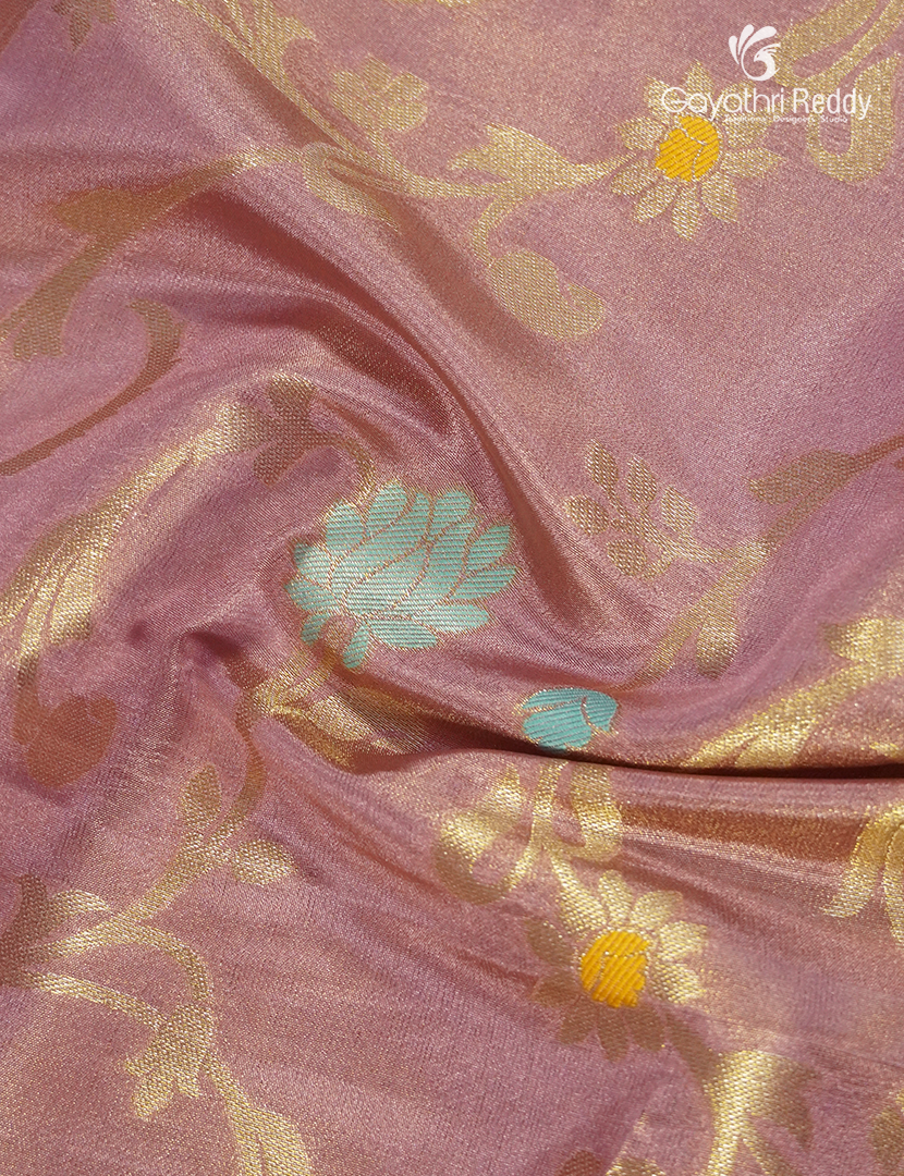 Semi Kanchipuram Silk Fancy Saree in Peach