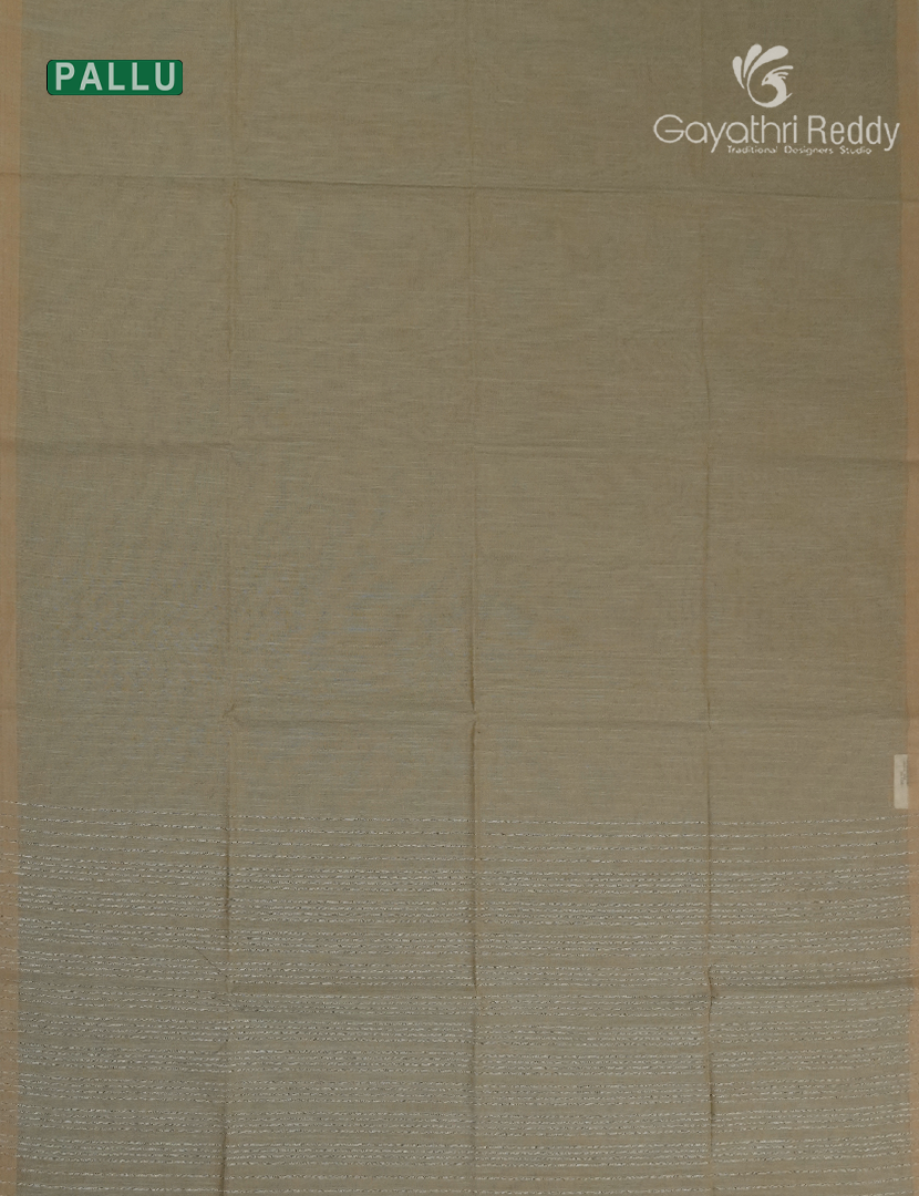 Pure Handloom Cotton Saree in Grey