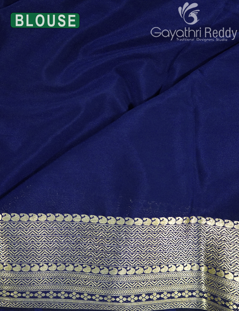 SEMI MYSORE CREPE SAREE-SMC400