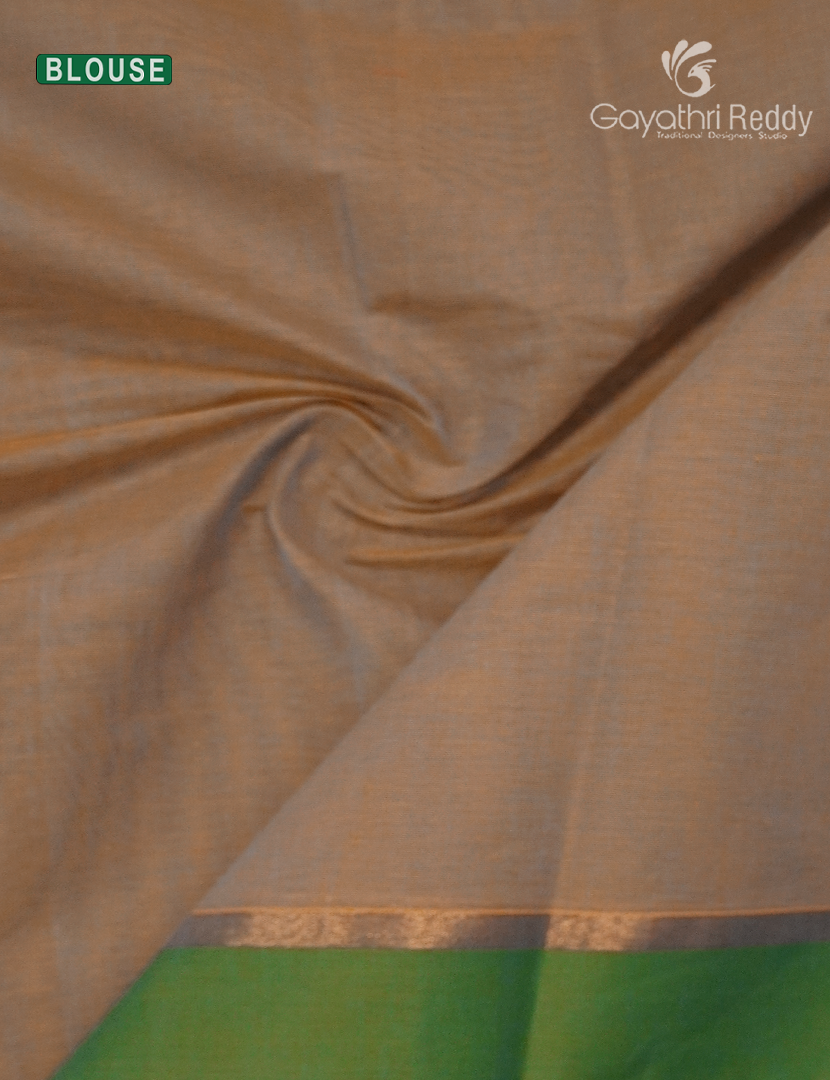 Pure Kanchi Cotton Saree in Beige