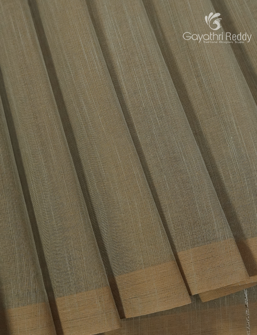 Pure Handloom Cotton Saree in Grey