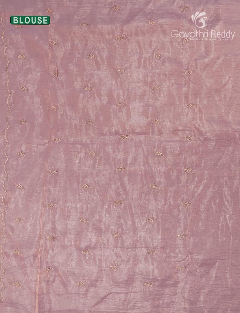 Glass Organza Saree in Pastel Peach