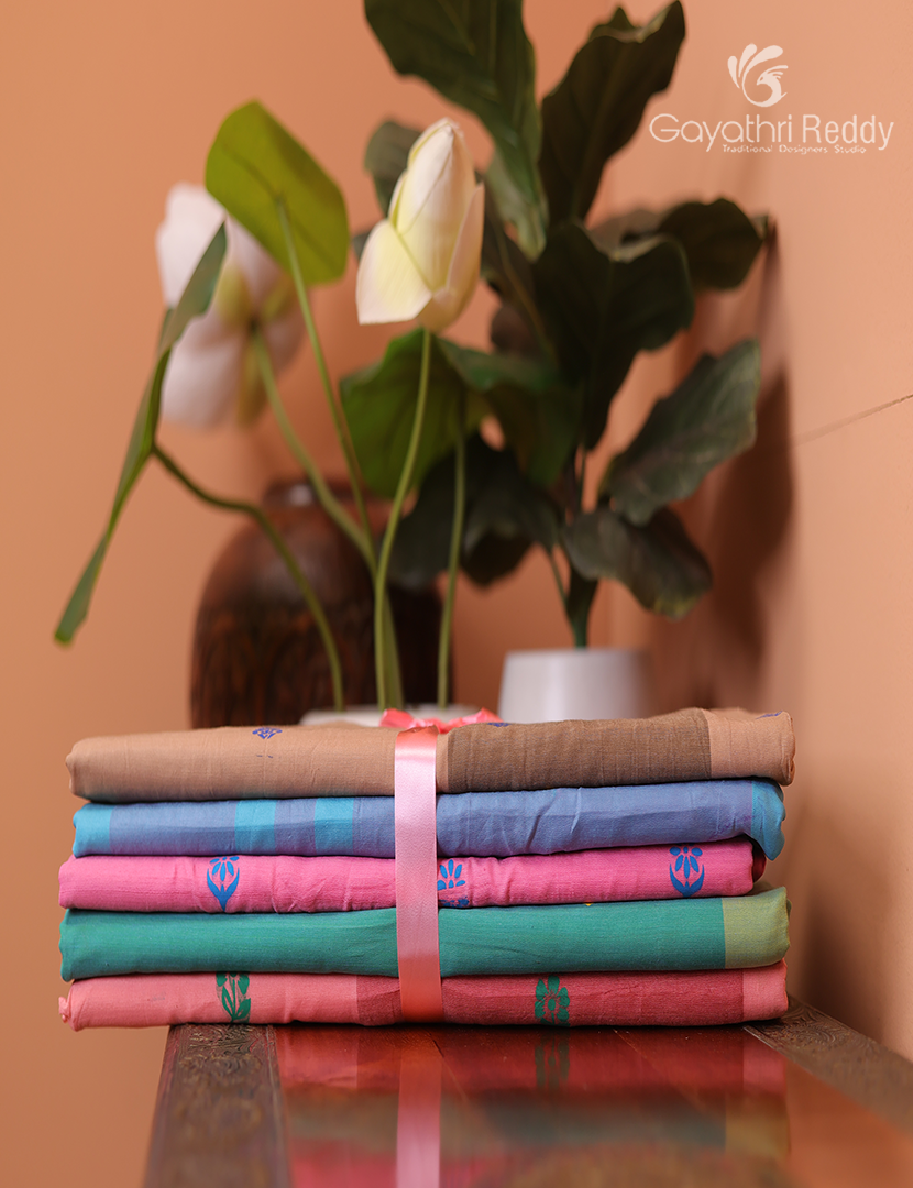 Silk Cotton Sarees Combo ( Set of 5 )