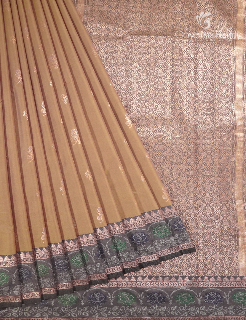 Semi Kanchipuram Art Silk Saree in Light Beige