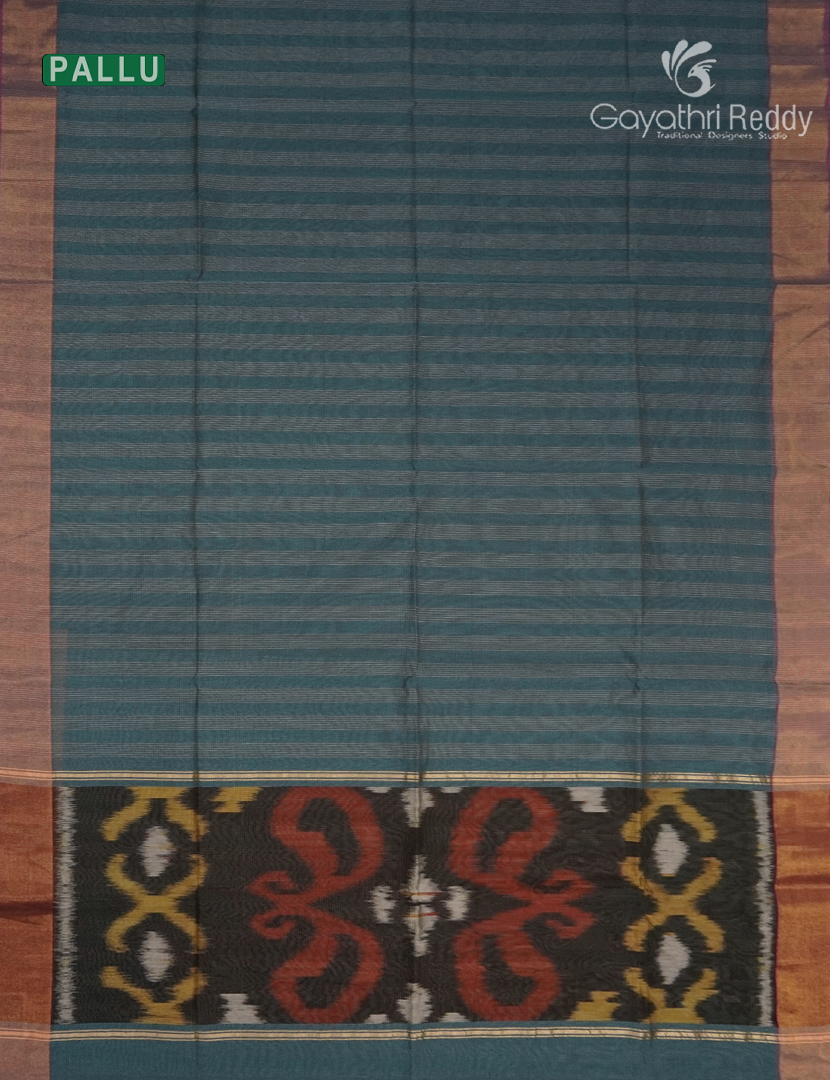 Semi Ikat Sico Saree in Grey