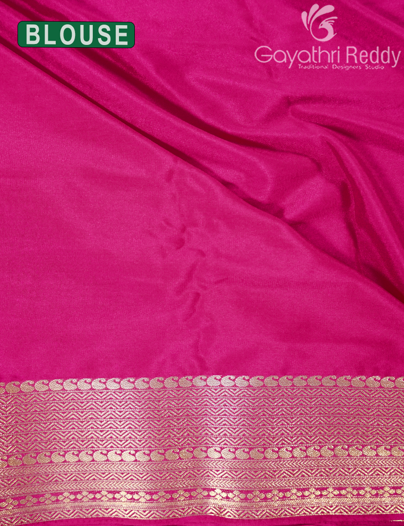 SEMI MYSORE CREPE SAREE-SMC401