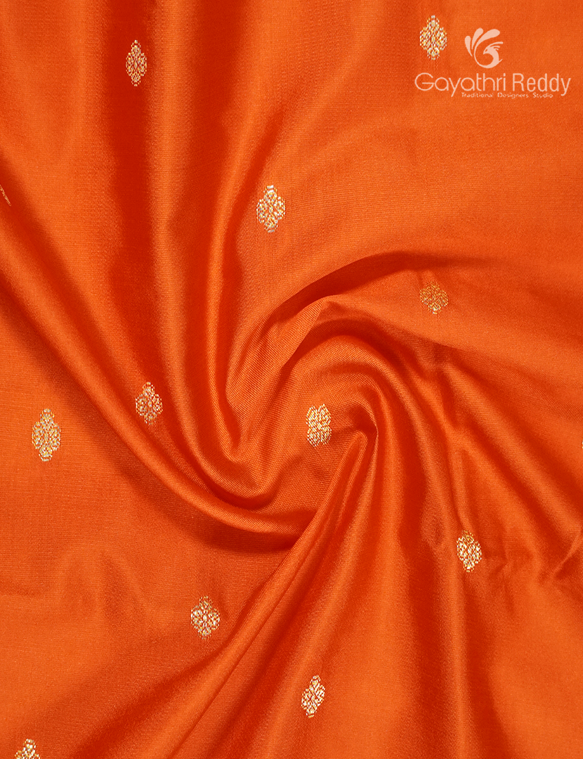Semi Katan Silk Saree in Orange