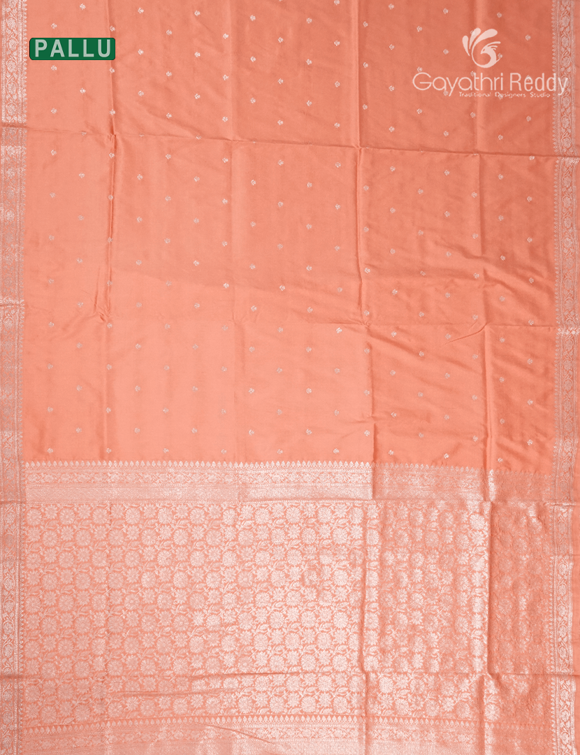 Semi Katan Silk Saree in Pastel Peach