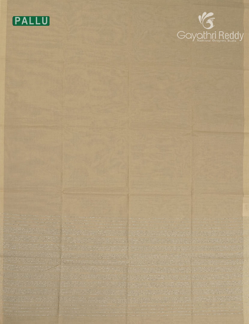 Pure Handloom Cotton Saree in Cream