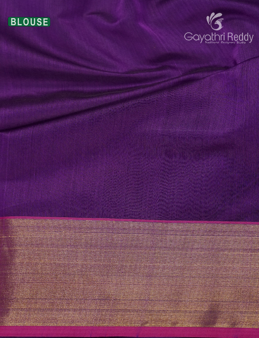 Pure Chanderi Sico Saree in Deep Purple