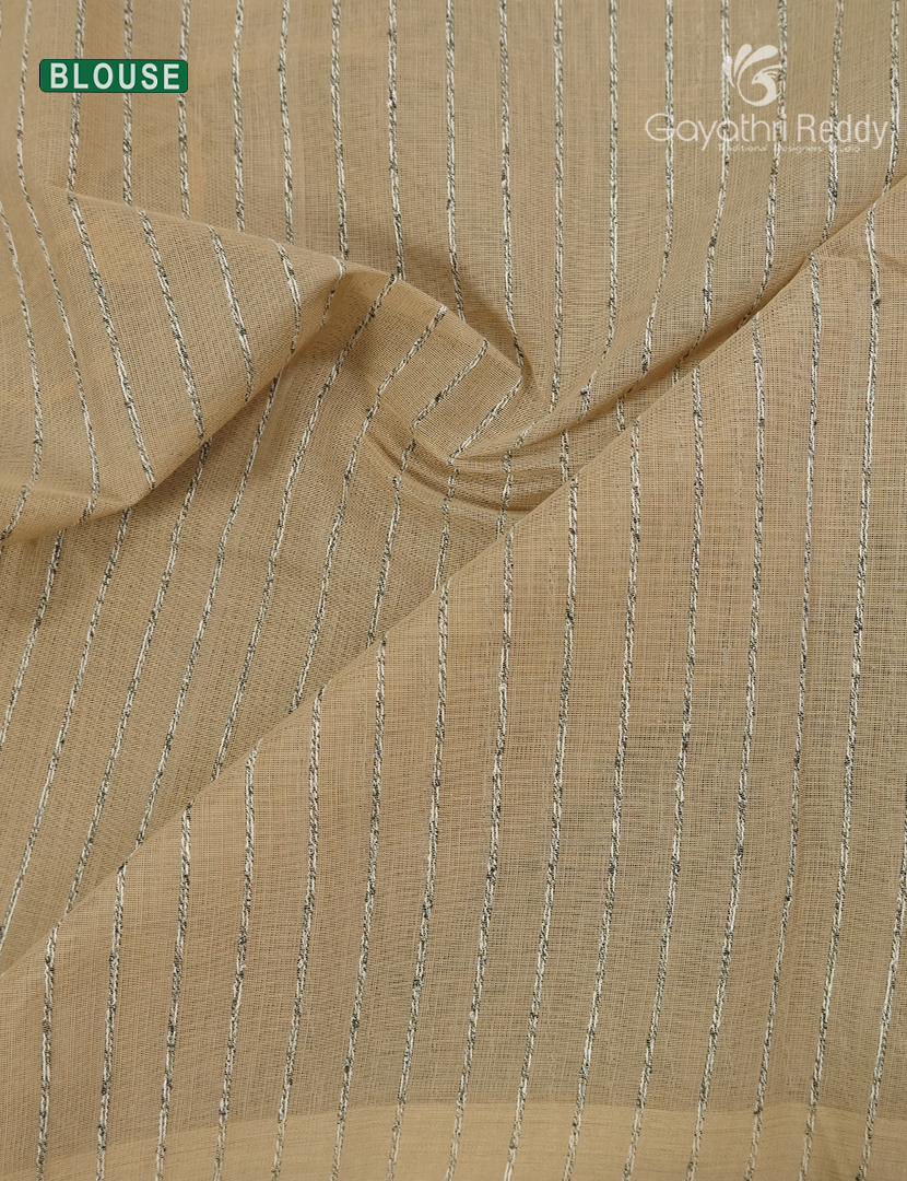 Pure Handloom Cotton Saree in Cream