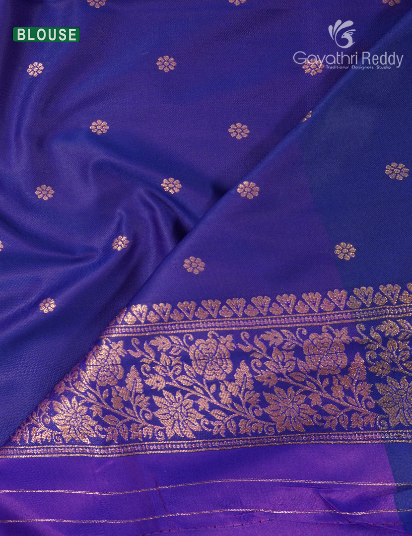 Semi Kanchipuram Art Silk Saree in Purple