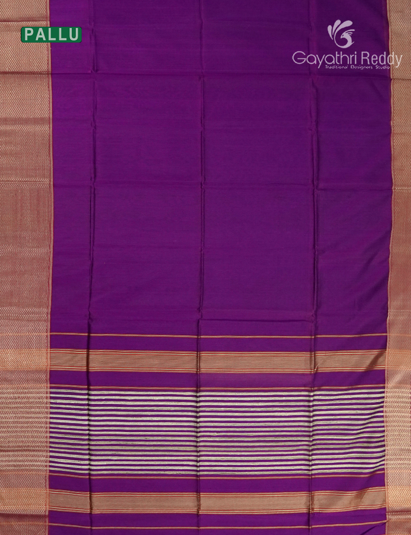 Pure Chanderi Sico Saree in Deep Purple