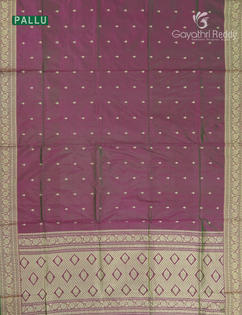 Pure Banaras Katan Silk Saree in Deep Mauve